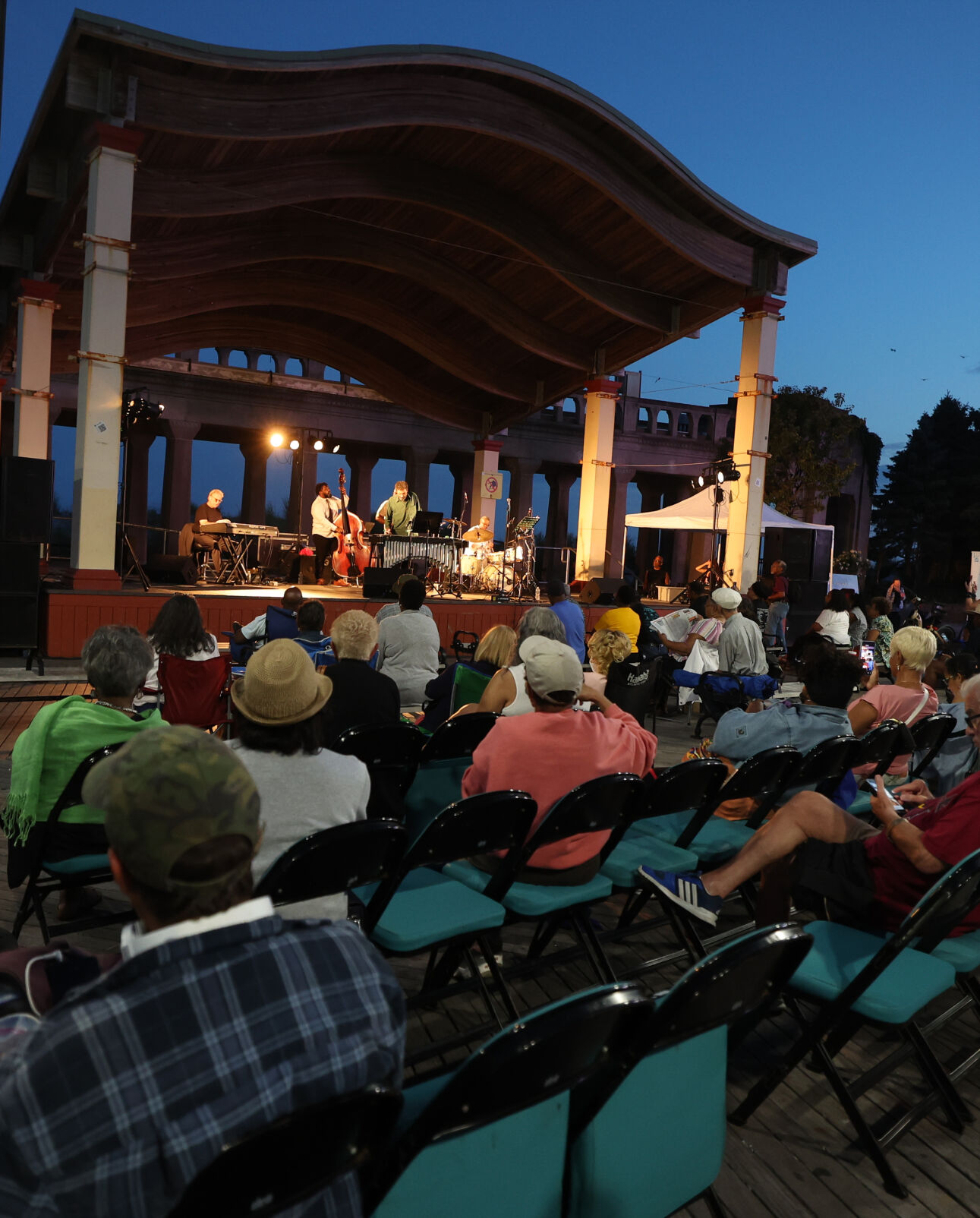 Concert at "Chicken Bone Beach" at Kennedy Plaza